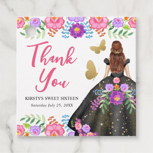 赤毛プリンセスメキシコフローラドレス甘い16 フェイバータグ (正面)