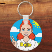 赤毛マンガールスクールシューズ名 キーホルダー (正面)