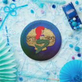 赤毛マーメイドゴールデンシーシェル誕生日パーティー ペーパープレート (パーティー)