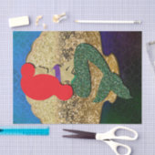 赤毛マーメイドゴールデンシーシェル誕生日パーティー 薄葉紙 (クラフト)