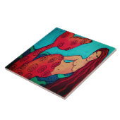 赤毛マーメイドセラミックタイル タイル (側面)