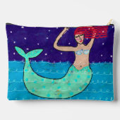 赤毛マーメイド抽象芸術 アクセサリーポーチ (裏面)