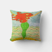 赤毛マーメイド抽象芸術 クッション (正面)