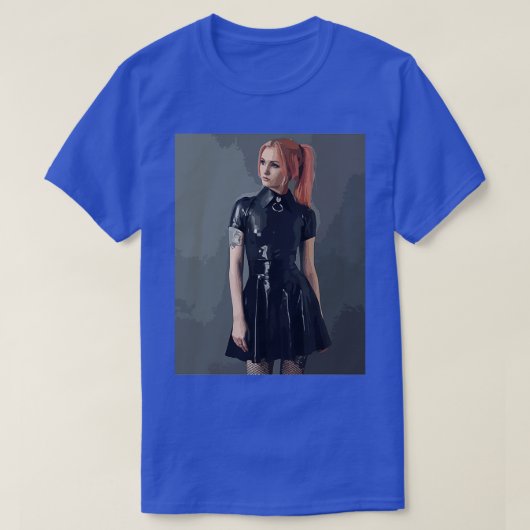 赤毛ラテックスガール Tシャツ (デザイン正面)