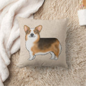 赤毛三色ペムブロークドウェルシュコーギーかわいい犬 クッション (ブランケット)