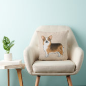 赤毛三色ペムブロークドウェルシュコーギーかわいい犬 クッション (椅子)
