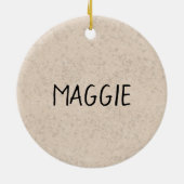 赤毛三色ペンブロークウェルシュコーギーと名前 セラミックオーナメント (裏面)