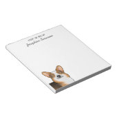 赤毛三連破ウェルシュコーギー頭及び文字 ノートパッド (アングル)