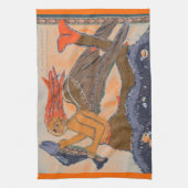 赤毛中世マーメイドバイアレクサンドラ調理師 キッチンタオル (縦)