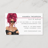 赤毛女性の名刺 名刺 (裏面)