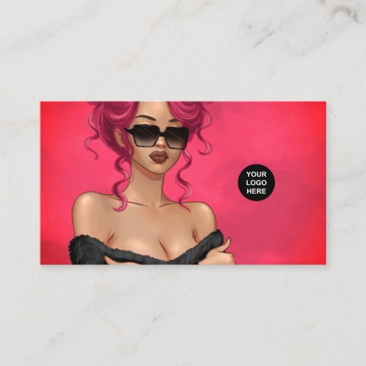 赤毛女性の名刺 名刺 (正面)