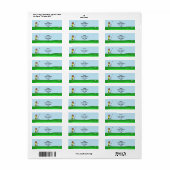 赤毛女性ゴルファー差出人住所ラベル ラベル (フルシート)