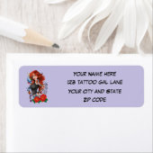 赤毛女性タトゥーの住所 ラベル (インサイチュ)