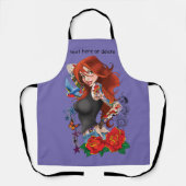 赤毛女性タトゥー エプロン (正面)