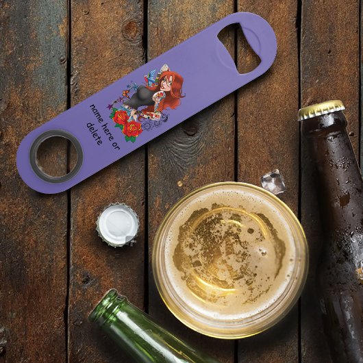 赤毛女性タトゥー スピード栓抜き