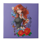 赤毛女性タトゥー タイル (正面)