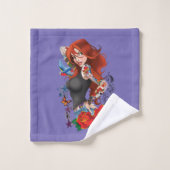 赤毛女性タトゥー バスタオルセット (ウォッシュタオル)