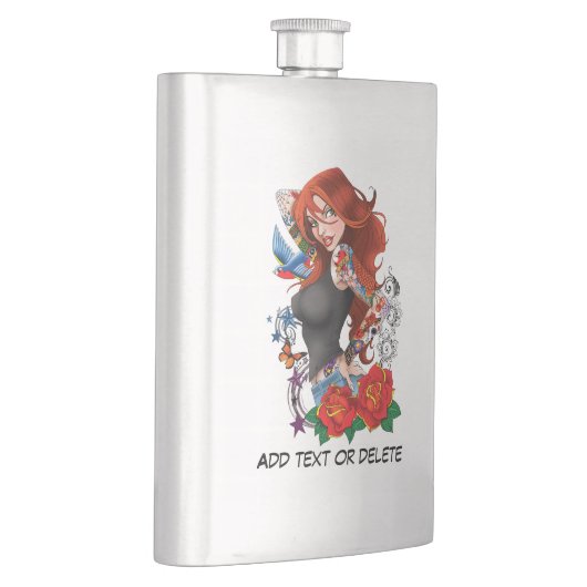 赤毛女性タトゥー フラスク (右)