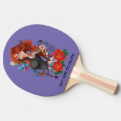 赤毛女性タトゥー 卓球ラケット (横)