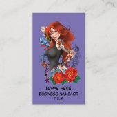 赤毛女性タトゥー 名刺 (正面)