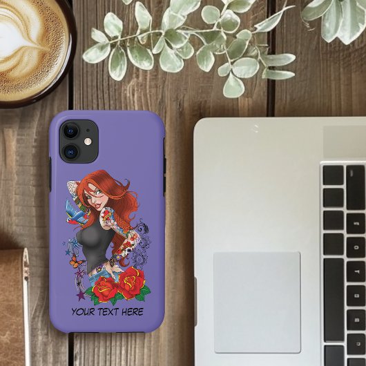 赤毛女性タトゥー Case-Mate iPhoneケース