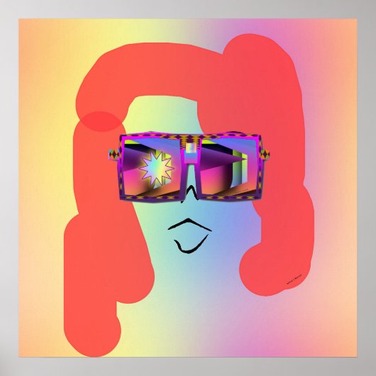 赤毛女性+サングラス ポスター (正面)