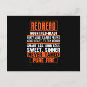 赤毛定義かわいい赤毛女の子女性 ポストカード (正面)