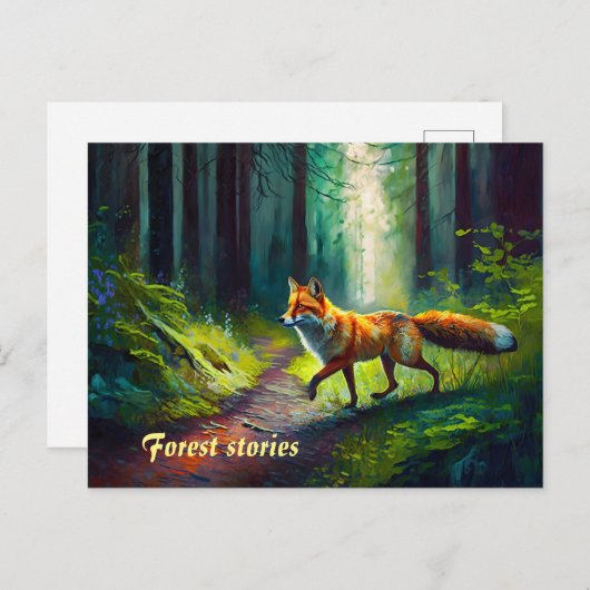 赤毛美しいオン狩り、森林生活者 ポストカード (正面/裏面)