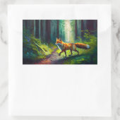 赤毛美しいオン狩り、森林生活者 長方形シール (バッグ)