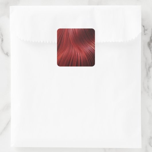 赤毛背景 スクエアシール (バッグ)