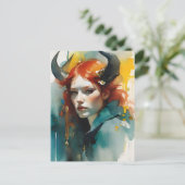 赤毛角の女神 ポストカード (スタンド正面)