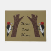 赤毛頭のキツツキ ドアマット (正面)