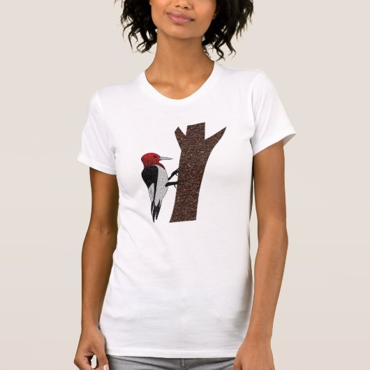 赤毛頭のキツツキ Tシャツ (正面)