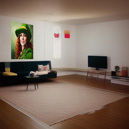 赤毛魅力的の女性 | AIアートポスター ポスター