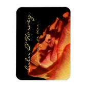 赤毛黄結婚バラ マグネット (縦)