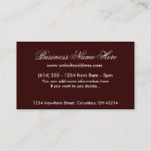 赤毛-ファンタジーか美しいの名刺 名刺 (裏面)