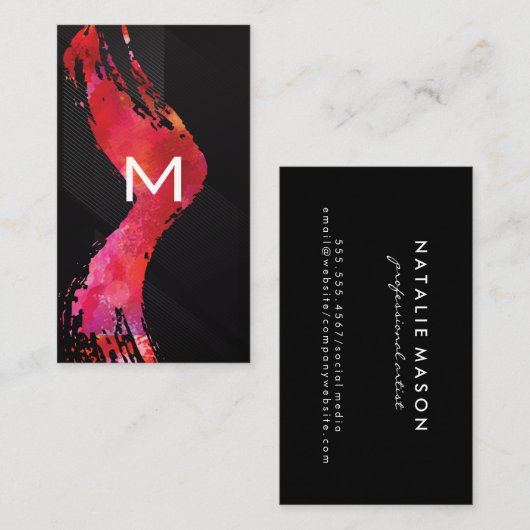 赤毛 | モノグラム 名刺 (正面/裏面)