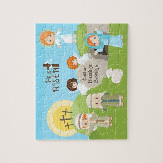 赤毛，復活祭に ジグソーパズル (縦)
