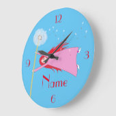 赤毛Dandelion Girl Thunder_Cove ラージ壁時計 (傾斜)