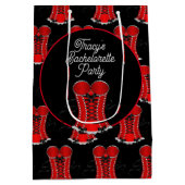 赤気のあるそぶりをしたコルセット ミディアムペーパーバッグ (裏面)