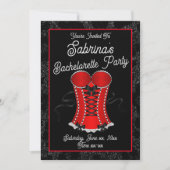 赤気のあるそぶりをしたコルセット 招待状 (正面)