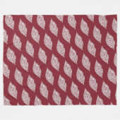 赤気のあるそぶりをした白ダイヤモンドリップ フリースブランケット (正面(横))