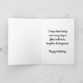 赤水カラーハート18番目の誕生日カード カード (内部)