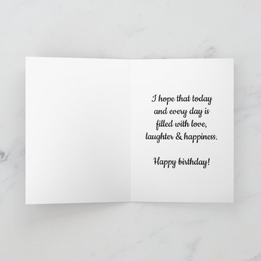 赤水カラーハート18番目の誕生日カード カード (内部)