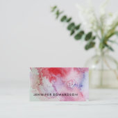 赤水モダン色(ばちゃばちゃ)跳ねるプロフェッショナル 名刺 (スタンド正面)