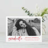 赤水彩ブラシ台本卒業パーティー 招待状 (スタンド正面)