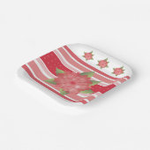 赤水玉模様とフローラ ペーパープレート (傾斜あり)