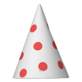 赤水玉模様オンピンクパーティー帽子 パーティーハット (右)