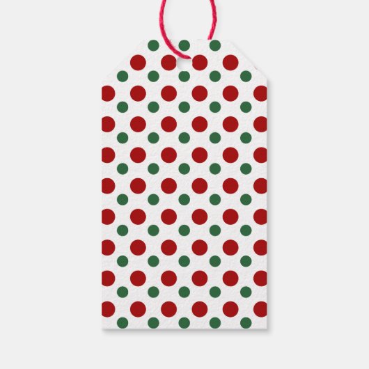 赤水玉模様モダンメリークリスマス ギフトタグ (裏面)