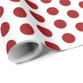 赤水玉模様包装紙 ラッピングペーパー (ロールコーナー)